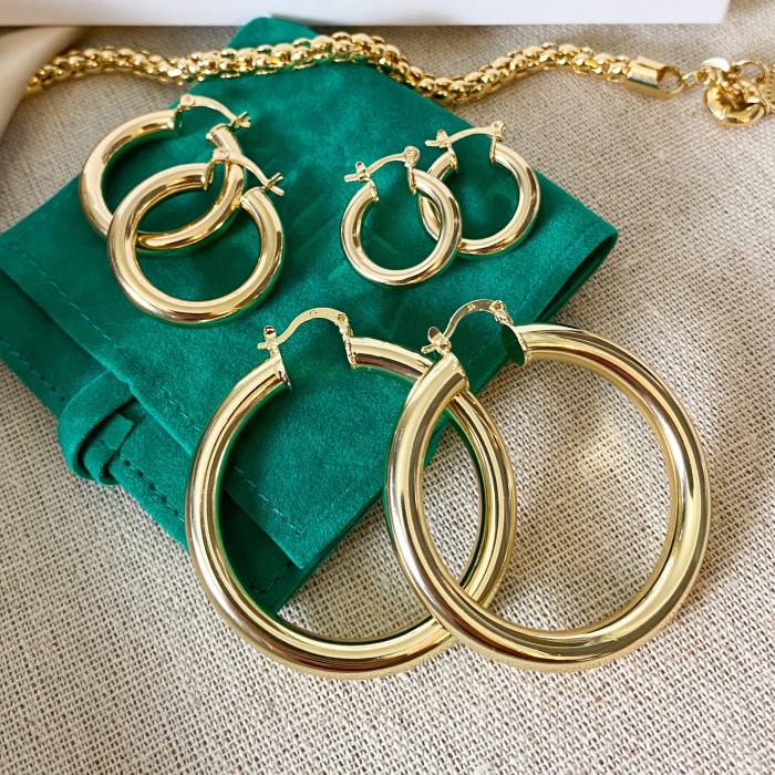 Buy Gold Hoop Earrings For Women Large And Small Sizes