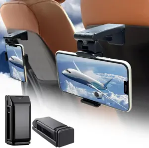 2 Pack Airplane Phone Holder, 360 Degree Rotation Flight Mount Clip