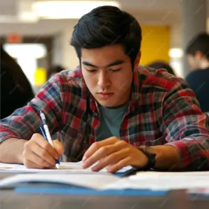 A student applying problemsolving skills to a realworld case study in a