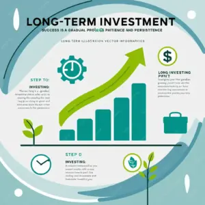 Illustration infographic long term investment time investing success