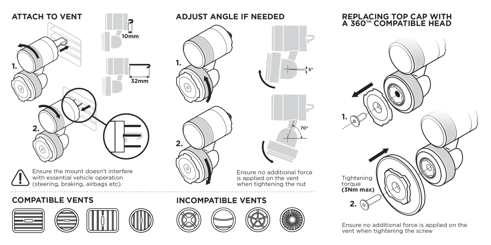 Quad Lock Vent Mount Suitability and Installation Guide – What can we