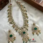 Traditional Stones Long Necklaces Sets From 'Kruthika Jewellery